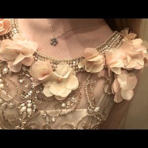 Decode Prom Formal Dress w/ Floral Lace & Beading